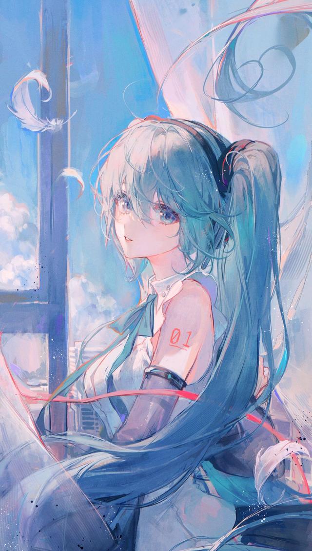 初音未来手绘(初音未来像素画简单)  第1张