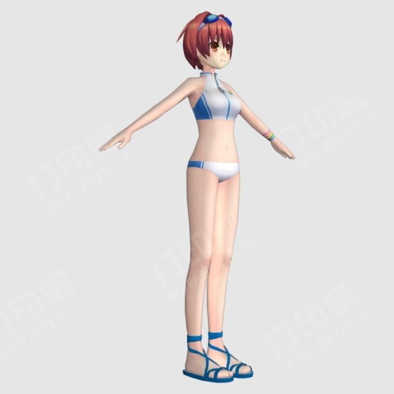 日本动漫美少女模型(女人3d模型免费下载)  第2张